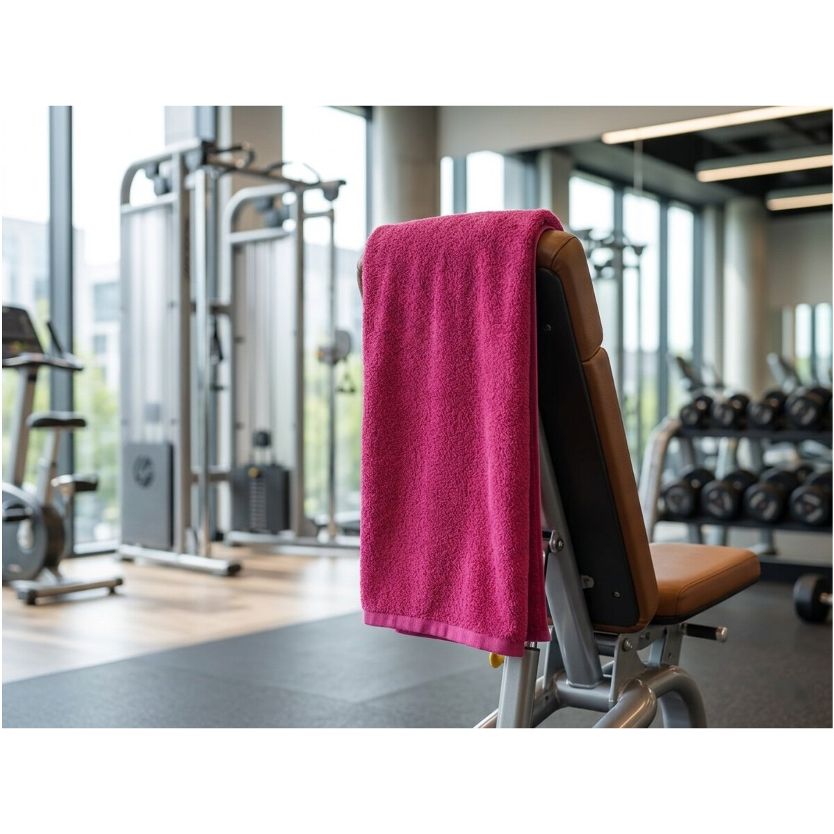 Duschtuch 70 x 140 cm Magenta 100 % Baumwolle 400 gm&sup2; weich und saugstark