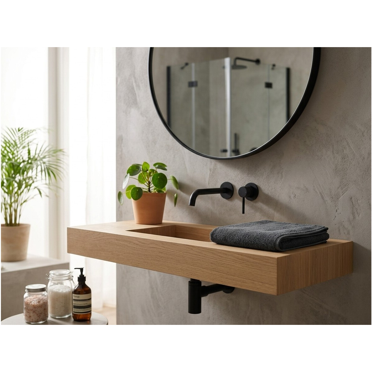 Handtuch Anthrazit 50x90 cm aus 100% Baumwolle &ndash; Weich, Saugstark, 400 g/m&sup2;